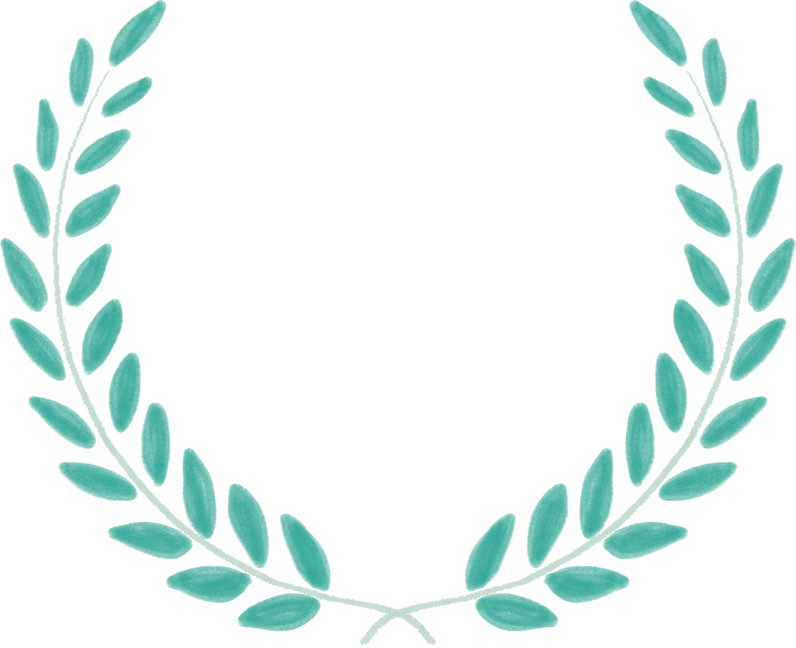 Laurel wreath drawn watercolor clipart png